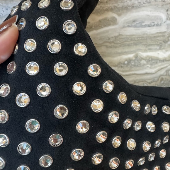 Simon Miller Black and Crystal Studded Hobo Bag - Picture 4 of 6